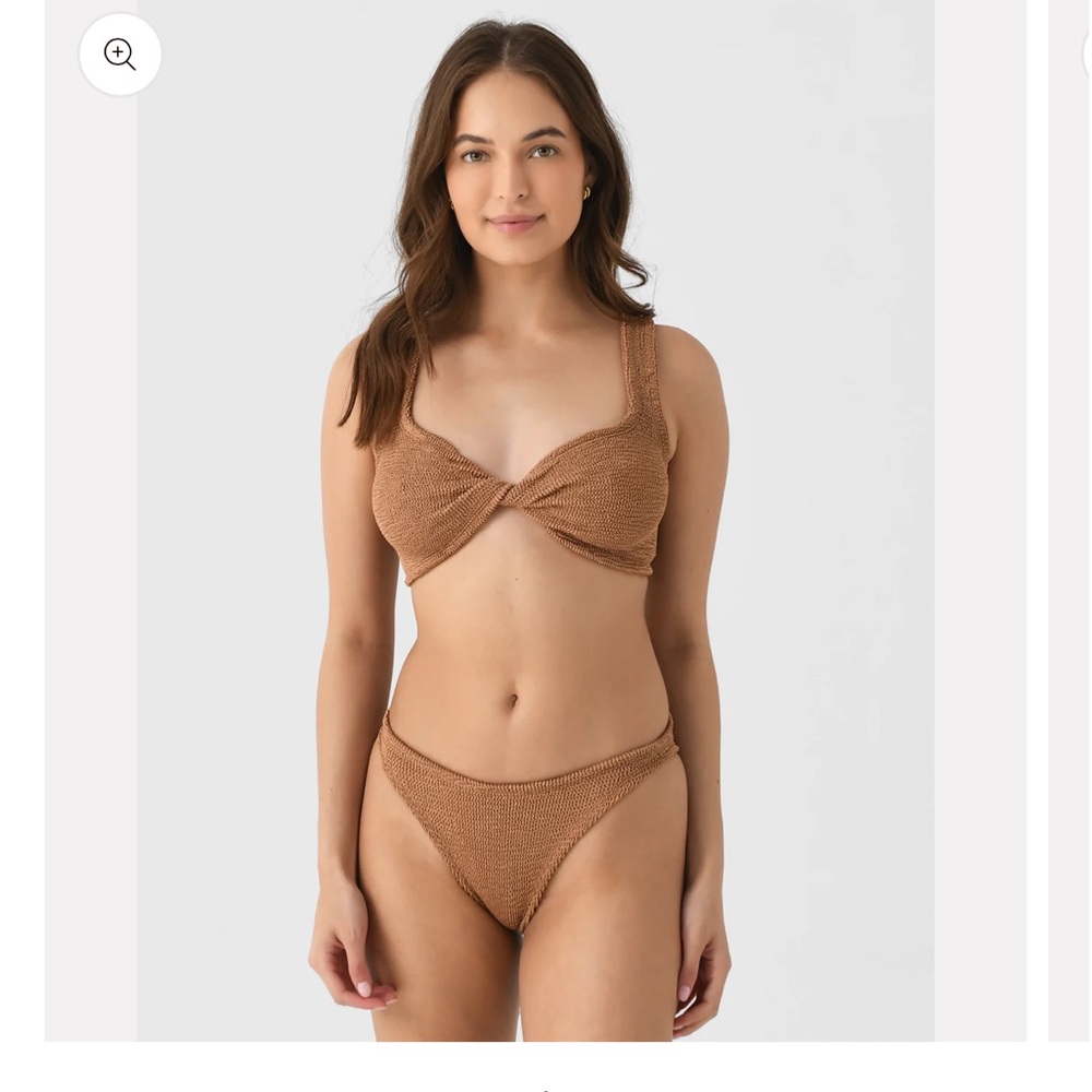 Hunza G Juno Bikini Set in Metallic Coco